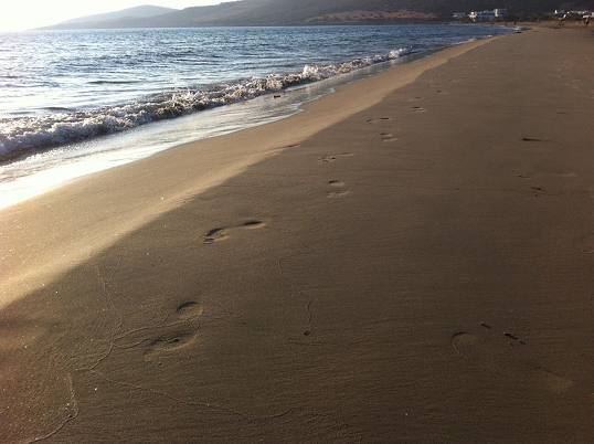 Agiassos beach on Naxos Island